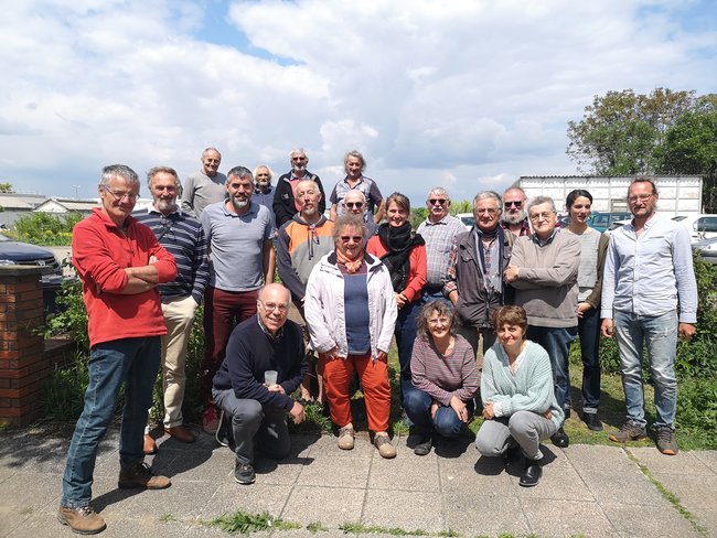 Une partie de l'équipe bénévole et salariée, à l'Assemblée Générale de Solidarité Paysans En Auvergne