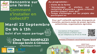 Rencontre sur une ferme : comment s'installer en collectif ?