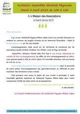 Assemblée générale de Solidarité Paysans Rhône-Alpes