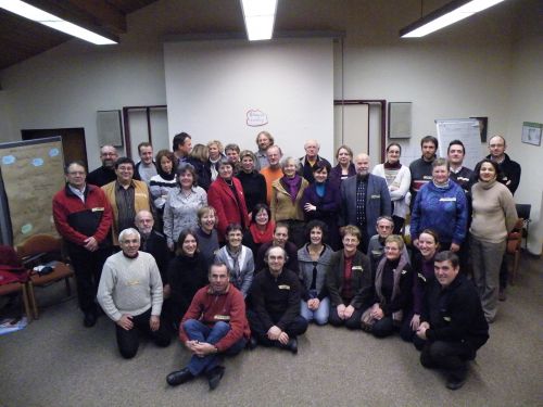 Une photo de groupe en souvenir Une photo de groupe en souvenir