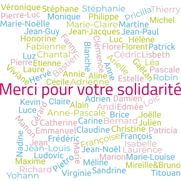 Mur de remerciements Campagne de dons 2025